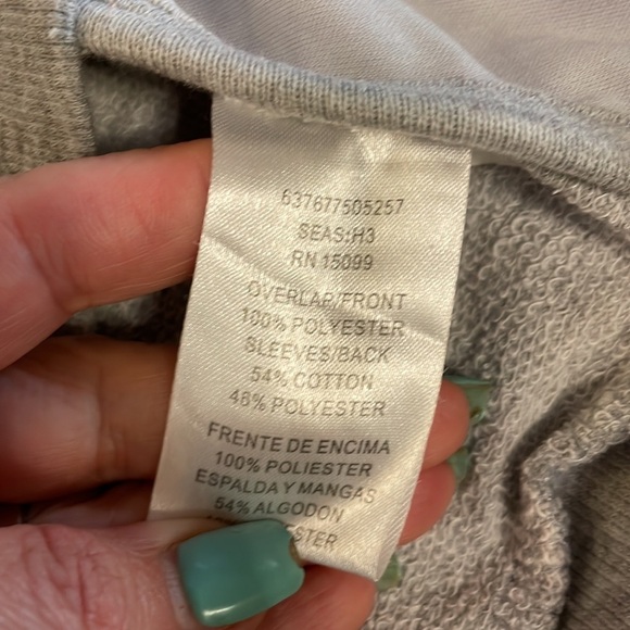 BONGO Silver front SEQUINS lightweight sweatshirt / Terry inside pullover XS - Picture 10 of 10